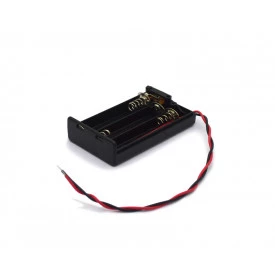 Suporte para 3 Pilhas AAA com Tampa e Rabicho de 15cm - JD15-6039A - Jinda