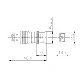 Conector BNC Macho para Borne de 2 Vias - JL-73 - Jiali
