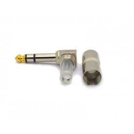 Plug P10 6,35mm Estéreo 90º JL11066 - Jiali