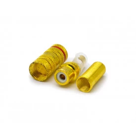 Plug Jack Rca Dourado (Vermelho) JL17019GR - JIALI