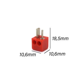 Conector Din 2 Pinos - Cores Preta e Vermelha - JL21310 - Jiali