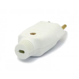 Plug Tomada 2P + T Branco 10A/250V - 071E - Enerbras