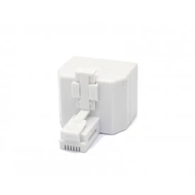 Adaptador RJ11 Macho para 2 RJ11 Fêmea 04 Vias - 6P4C/2X6P4C - JL52010A - Jiali