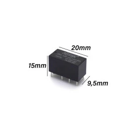 Relé 12V 1A com 8 Terminais JRC-19F-DC12V-SH