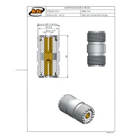 Adaptador UHF Fêmea X Fêmea Reto - KA-1 - Gav 97 - KLC