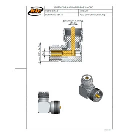 Adaptador UHF Macho X Fêmea Angular - KA-3 - Gav 142 - KLC