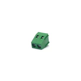 Conector Verde Multipolar KF128-5.0-02P de 2 Vias 180º - Passo de 5,0mm