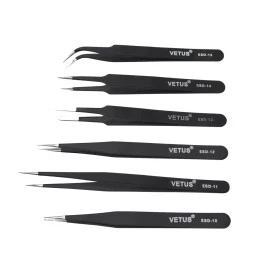 Kit de Pinça Anti Estática com 6 Peças - Vetus