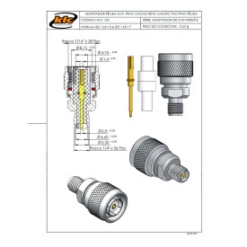 Adaptador de Conversão Reto Macho TNC (PF) SMA Fêmea (PM) - KLC-130 - Gav 55 - KLC