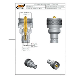 Adaptador Reto UHF Macho x BNC Fêmea - KLC-4 - Gav 14 - KLC
