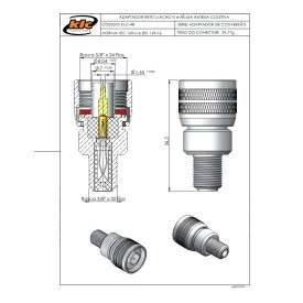 Adaptador de Conversão N Macho X Fêmea - KLC-48 - Gav 118 - KLC