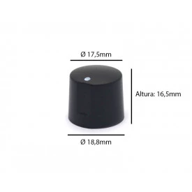 Knob com Parafuso - Preto - KP-01P- Scott