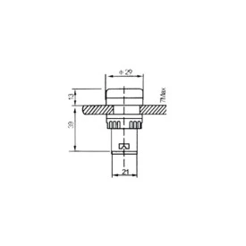 Botão de Comando Monobloco 10A/600Vca LA39J-11B - Em 3 Cores