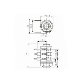 Jack J10 Estéreo com 6 Terminais PCI - LS-2037