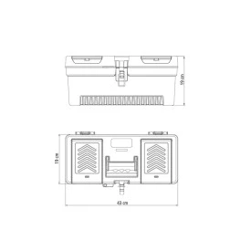 Maleta Plastica com Bandeija Interna 17'' - Tramontina - 43803/017