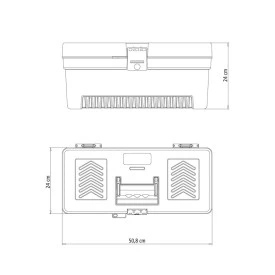 Maleta Plastica com Bandeija Interna 20'' - Tramontina - 43804/020 