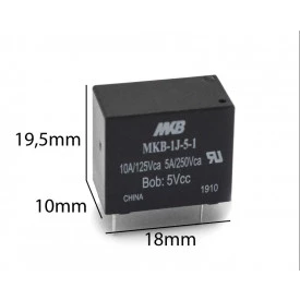Relé 5V MKB-1J 1 NA