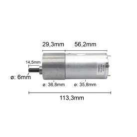Motor com Redução 12V 84 RPM Cód. Motor 47