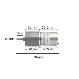 Motor com Redução 6V 248 RPM - Cód. Motor 48