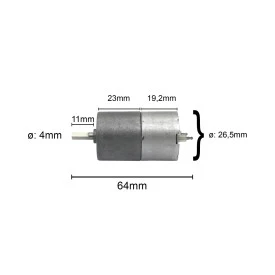 Motor com Redução 12V 18 RPM Cód. Motor 49