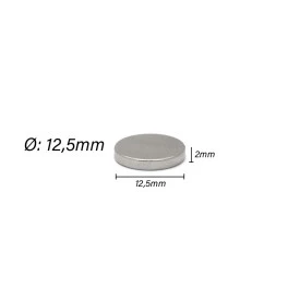 Imã de Neodímio N35 Disco 12.5x2mm