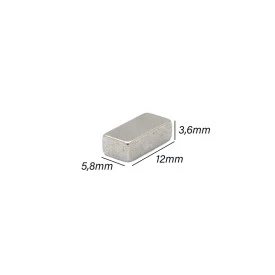 Imã de Neodímio N35 Bloco 12x5,8x3,6mm