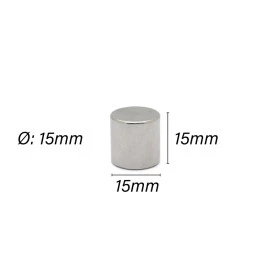 Imã de Neodímio N35 Cilindro 15x15mm