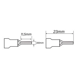 Terminal Tipo Pino Longo Isolado 22-16 AWG 0.25 á 1mm² Vermelho - PB2253 - Eletro Service