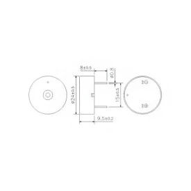 Buzzer sem Oscilador 3-30Vdc - PK21N30PSQ