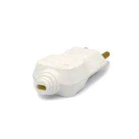 Plug Tomada 2P+T 20A/250V Branca - PLD2-3 - Margirius