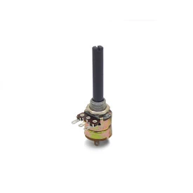 Potenciômetro 16mm Log eixo plástico com chave - 2K2 a 1M - Constanta