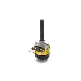 Potenciômetro 23mm eixo plástico com chave Linear e Log - Constanta