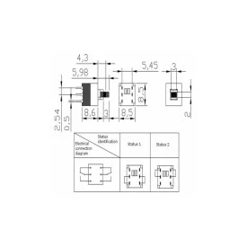 Chave Push Button 8.5x8.5mm sem Trava