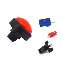 Chave Push-Button Oval sem Trava e com Led Utilizada em Arcade Fliperama - Diversas Cores