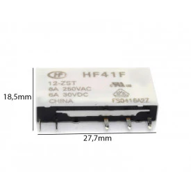 Relé 12VCC HF41F/MKB 1F