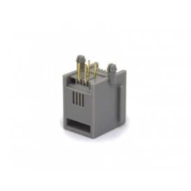 Conector Jack RJ11 YH55-01 90º 4P4C Cinza