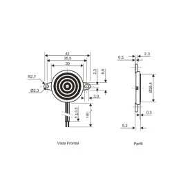 Buzzer sem Oscilador - PT-2745W180Q
