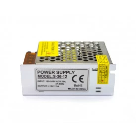 Fonte de Alimentação Chaveada Entrada 87~264V Saída 12V 3A - Bivolt - S-36-12