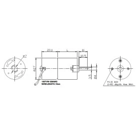 Motor DC Geared 6V 0.13A 0.3W SG-27063800-187K-6V