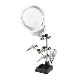 Lupa com Suporte e Garra - SLP-100 LED - Solver