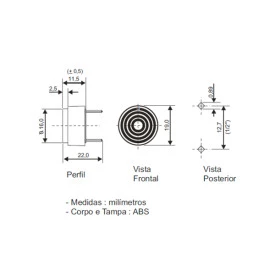 Buzzer com Oscilador - SM-5V-C - Sonalarme