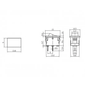 Chave Gangorra com 2 Terminais Verde 1A/250Vac - SMRS-101-1 (C2) - Jietong 