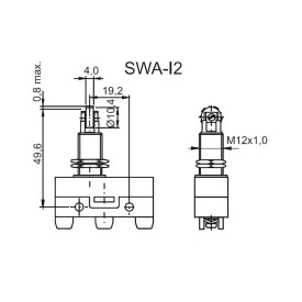 Micro Switch com Êmbolo com Rolete Penperdicular - SWA-I2 - Switron