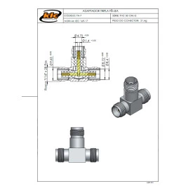 Adaptador TNC Formato em T 3 Fêmea - TA-7 - Gav 136 - KLC