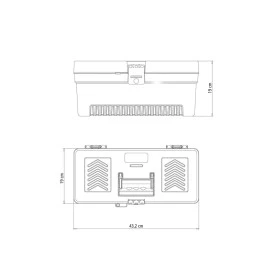 Maleta Plastica com Bandeija Interna 17'' - Tramontina - 43804/017