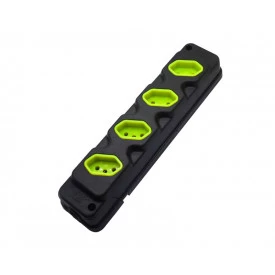 Régua com 4 Tomadas TPA-4 - Para Pinos de 10A (4.00mm) á 20A (4,80mm)/250V