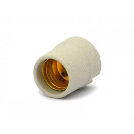 Porta-Lâmpada em Cerâmica 4A/250V E-27 Rosca com Borne de Latão - 014EBN - Enerbras 