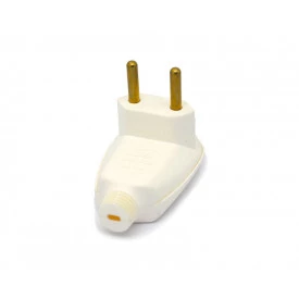 Plug Tomada 2P 90º 20A/250V Branco - 081EB - Enerbras