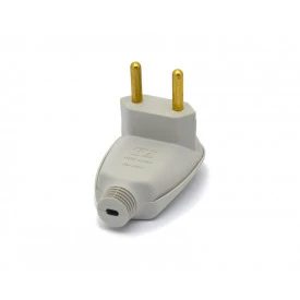 Plug Tomada 2P 90º 20A/250V Cinza - 082E - Enerbras