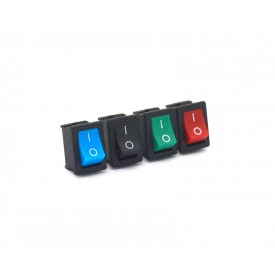 Chave Gangorra / Tecla com 3 Terminais 3A/250Vac - AZ/PT/VD/VM - MRS-102A (C3) - Jietong